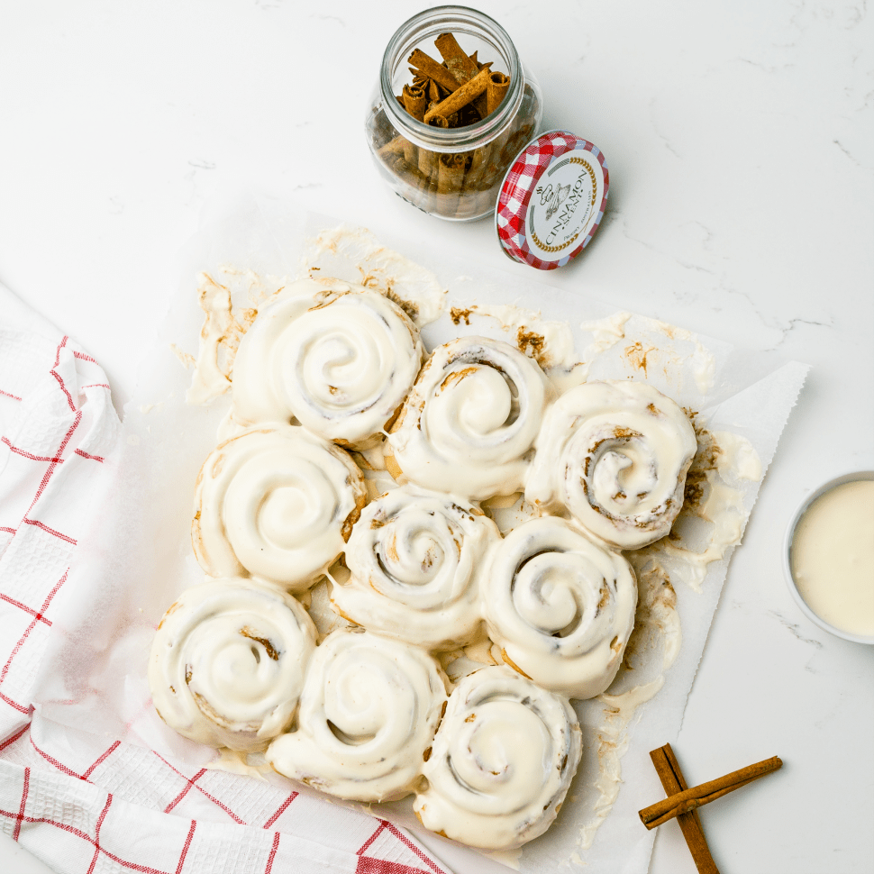 Four classic mini cinnamon scrolls by Cinnamon Scent, Melbourne