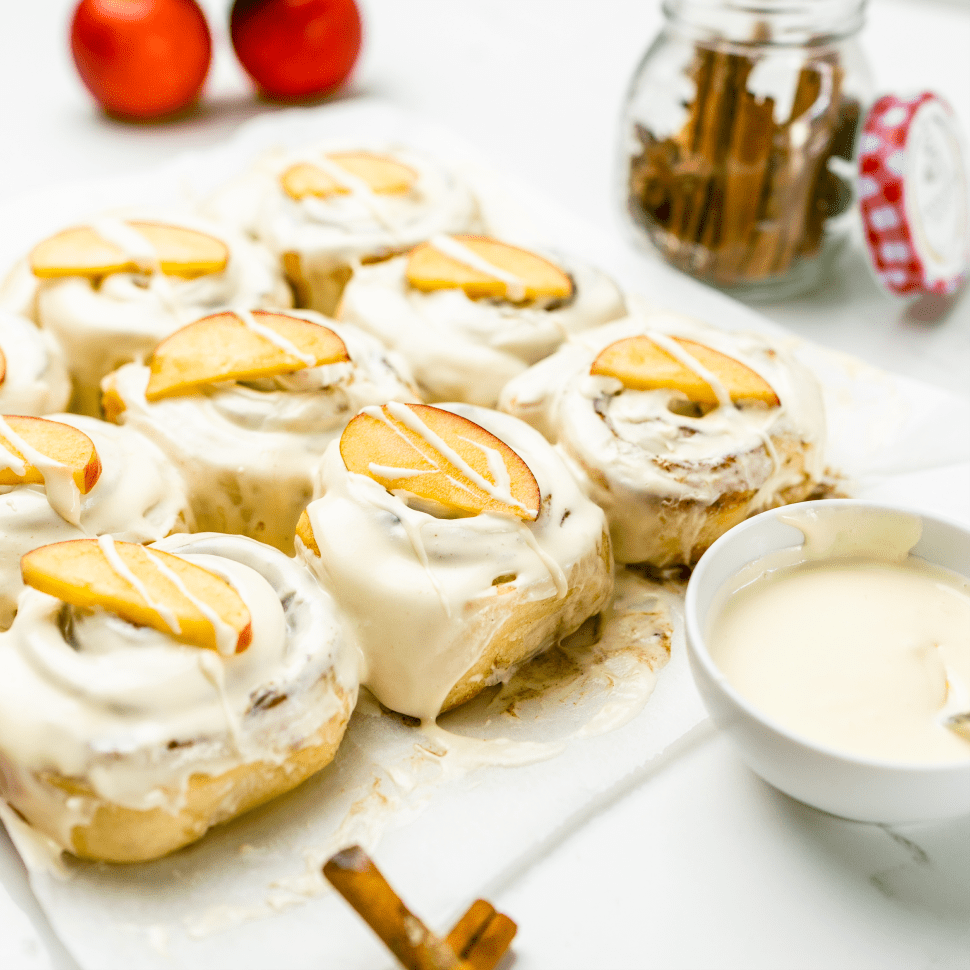 One apple-filled mini cinnamon scroll by Cinnamon Scent, Melbourne