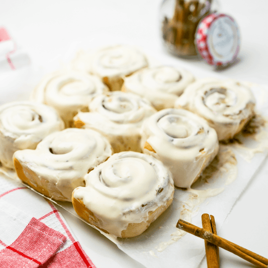 Mini cinnamon scrolls with cream cheese icing from Cinnamon Scent Melbourne