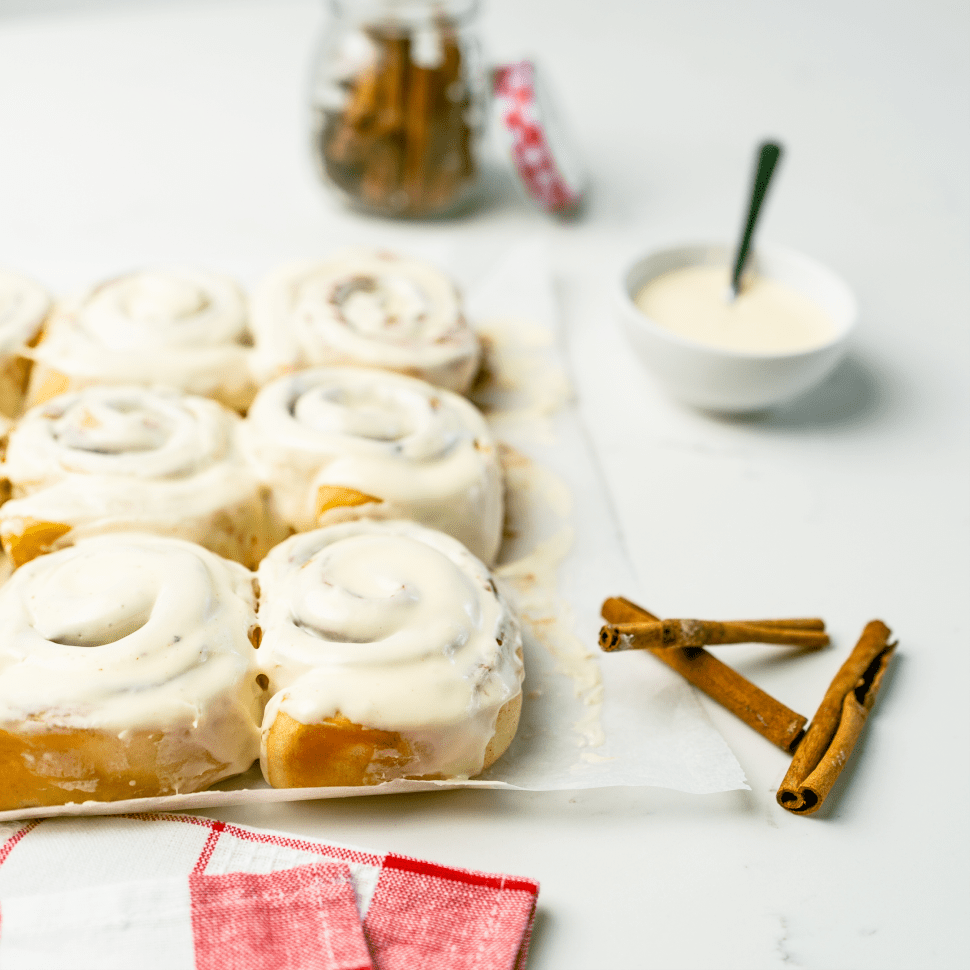 Four classic mini cinnamon scrolls by Cinnamon Scent, Melbourne